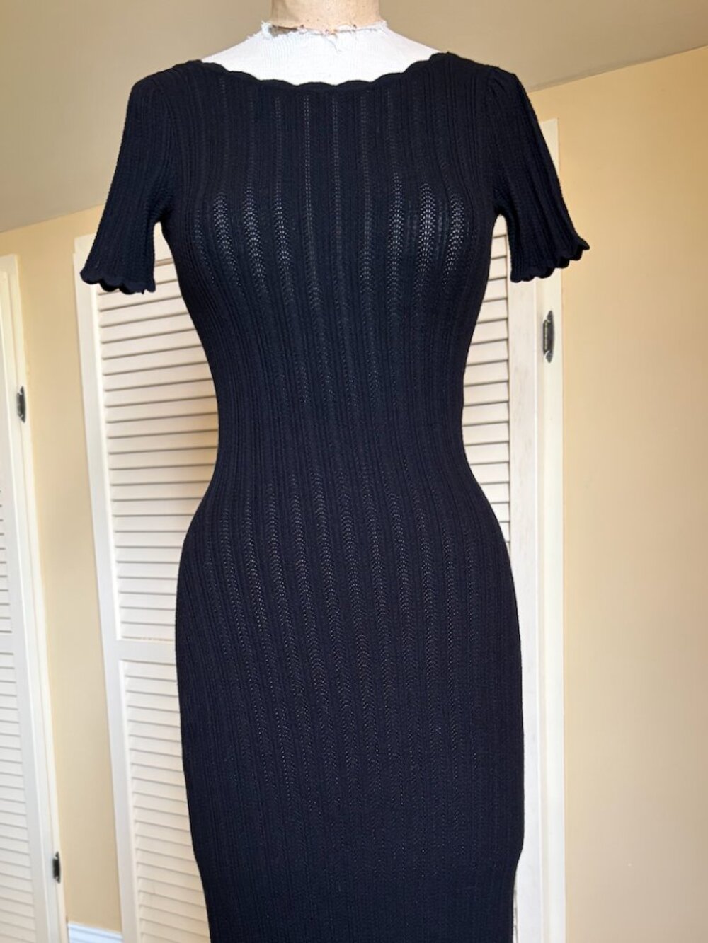 Sezane Joey black dress XS
